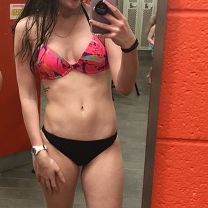 PINK Bright Push-up Bikini Top